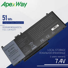 ApexWay 51Wh 7.4V E5450 G5M10 New Laptop battery For DELL Latitude E5250 E5550 E5570 8V5GX O8V5GX R9XM9 WYJC2 1KY05 7V69Y 51WH 2024 - buy cheap