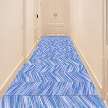 Adesivo de imitação de madeira azul para chão, 3d à prova d'água, antiderrapante, faça você mesmo, decoração de chão, sala de estar, quarto, shopping 2024 - compre barato