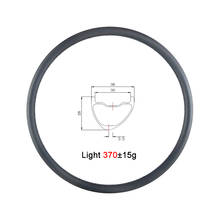 LIENGU-llanta de carbono asimétrica para bicicleta de montaña, llanta sin cámara de 36mm x 28mm, 370g, 27,5er, MTB, XC, AM, T700, T800 2024 - compra barato