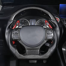 Cubierta de marco de ajuste de botón funcional para volante de fibra de carbono Real, accesorio para Lexus IS200 250 IS300 NX200 NX300 RC200 RC300 CT200, 2 unidades 2024 - compra barato