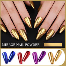 1Box Nail Mirror Glitter Powder Metallic Nail Dust Powder Metal Effect Glitter Rose Gold Silver Nail Art Design Chrome Powder 2024 - buy cheap