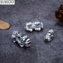 Miçangas pixiu da sorte 3d 100%, bracelete de contas vintage de prata pixiu de boa sorte fengshui piyao 999 2024 - compre barato