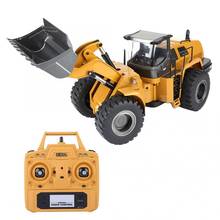 Excavadora hidráulica de Metal para niños, vehículo de ingeniería de 10 canales, 2,4G, 1:14 RC, regalos de juguete 2024 - compra barato