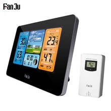 FanJu FJ3373 Digital Weather Station LCD Alarm Clock Indoor Outdoor Weather Forecast Barometer Thermometer Hygrometer 2024 - buy cheap