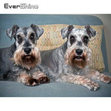 Evershine pintura de diamantes animais cachorro 5d diy conjunto completo de bordado com imagem de strass bordado decoração para casa 2024 - compre barato