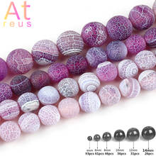 4-14mm pedra natural fosco turquesa roxo resistido redondo solta grânulos para fazer jóias needlework pulseira diy strand 2024 - compre barato