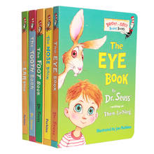 Libro de cartón del dr. Seuss para bebés, juguete de aprendizaje para niños, nariz, ojo, oreja, diente, pie, Imagen en inglés, 5 libros 2024 - compra barato