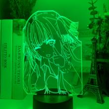 O quintuplo quintessential nino nakano led night light para decoração do quarto nightlight presente de aniversário anime 3d lâmpada nino nakano 2024 - compre barato