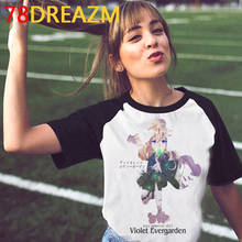 Camiseta Kawaii de Anime japonés para mujer, blusa con estampado de Evergarden, Camisetas estampadas de dibujos animados, camiseta de Manga Harajuku para mujer 2021 2024 - compra barato