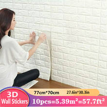 1PCS Self-Adhesive DIY Brick Foam Panels 3D Wall Stickers Embossed Stone Wallpaper Home Decor Living Room Kitchen Decoration 2024 - buy cheap
