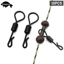 20Pcs Carp Fishing Accessories Quick Change Swivels Long Body Bigs Eye Rolling Swivel Carp Hair Rig Tackle Swing Snap Connectors 2024 - buy cheap