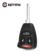 KEYYOU-funda para mando a distancia de 4 botones, carcasa con llavero para Chrysler 300 /Aspen /Jeep /Dodge 2024 - compra barato