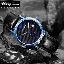 Disney star wars esporte casual relógios para homens marca superior de luxo militar couro quartzo relógio de pulso menino moda cronógrafo 2024 - compre barato
