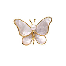 Fashion Classic Butterfly Brooch For Clothing High Quality Shell Imitation Pearl Women's Brooches Wholesale Dropshipping 2024 - buy cheap
