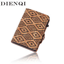 DIENQI 2020 New Rfid Card Holder Men Wallet Pocket Money Bag Brown Vintage Slim Thin Mini Smart Wallet Male Purse carteira Walet 2024 - buy cheap