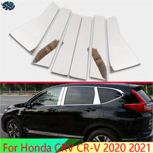 Cubierta de acero inoxidable para poste de pilar de ventana, embellecedor para Honda CRV CR-V 2020 2021 2024 - compra barato