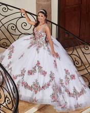 Charming White Quinceanera Dresses with Applique Backless Sweet 16 Dress Tulle vestido de 15 anos Ball Prom Gowns 2024 - buy cheap