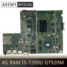 Akemy X541UJ X541UVK Laptop motherboard for ASUS X541UJ X541UV X541U X541 Test original mainboard 4G RAM I5-7200U GT920M 2024 - buy cheap