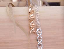 New Fashion Creative Chemical Molecular Necklace DNA Molecule Pendant Necklaces Unisex 2024 - buy cheap
