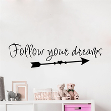 Room Stickers Letter Pattern Follow Your Dreams Removable Art Vinyl Mural Home Room Decor Wall Stickers Decoration For Store 2024 - buy cheap