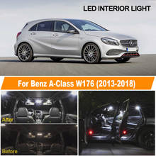 Kit de bombillas LED Canbus blancas para Interior de coche, lámpara de techo para puerta de maletero, para Mercedes Benz Clase A W176, 2013-2016 2017, 18 Uds. 2024 - compra barato