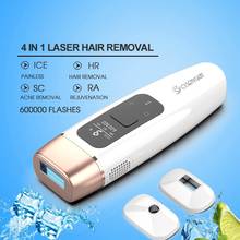 Osenyuan IPL лазерное устройство для удаления волос, руки, ноги, бикини, подмышки, фотоэпилятор, 600000 вспышек, 4в1, безболезненный ледяной эпилятор для женщин 2024 - купить недорого