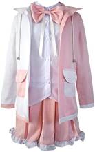 Women's Bunny Monokuma Pink White Rabbit Hoodie Jacket Monomi Danganronpa Cosplay Costume 2024 - buy cheap