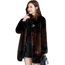 2020 winter mink fur jacket female whole mink medium long warm parker fur jacket woman loose mink fur overcoat women clothing 2024 - buy cheap