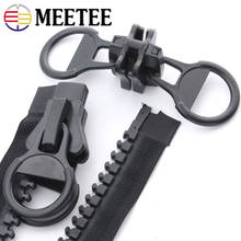 Meetee 20# Oversize Resin Zipper Black Double-sliders Open-end Zippers for Down Jacket Coat Tent DIY Sewing Accessories ZA109 2024 - buy cheap