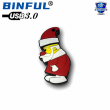 BINFUL-unidad flash USB 3,0 auténtica de Navidad, pendrive usb de 4GB, 8GB, 16G, 32G, 64G, 128G, 256GB, regalo de disco u 2024 - compra barato