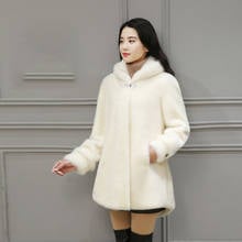 Autumn winter new parka imitation mink fur mink coat women fashion year plus size faux fur medium long fur coats female overcoat 2024 - buy cheap