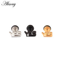 1Pair cute YES Letters Words men women Ear pierced Stud Earrings Titanium steel 2024 - buy cheap