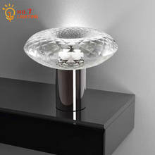 Lámpara de mesa de cristal de ondulación de agua de diseño nórdico para decoración de sala de estar, luz de escritorio moderna Simple, lámpara de mesita de noche suave para dormitorio y Hotel 2024 - compra barato