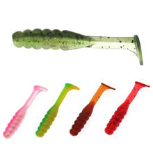 Larva de plástico macio para isca de pesca, larva macia para peixes de 5cm/1.5g, isca de peixes artificial para trutas, isca de pesca macia com 10 peças 2024 - compre barato