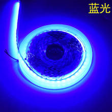 Tira de luces LED Flexible, 5mm, ancho estrecho, color azul, 2835, 5mm, Blanco/Negro, PCB, 120LED/m, 5M 2024 - compra barato