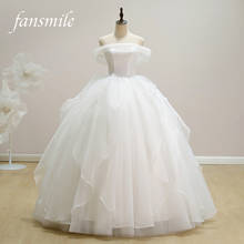 Женское кружевное свадебное платье Fansmile, винтажное бальное платье невесты из органзы, 2021 2024 - купить недорого