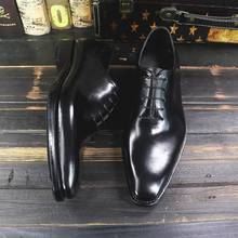 Sipriks-zapatos de vestir italianos hechos a mano para hombre, calzado de piel de becerro, corte entero, Oxfords cuadrados 2024 - compra barato