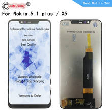 ЖК-дисплей для Nokia 5,1 plus TA-1120 1105 1102, ЖК-дисплей, сенсорная панель, сенсорный экран, дигитайзер в сборе для Nokia X5, ЖК-дисплей на замену 2024 - купить недорого