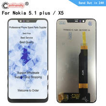 Lcd para nokia 5.1 plus ta-1120 1105 1102 display lcd painel de toque sensor de tela digitador assembléia para nokia x5 lcd substituição 2024 - compre barato