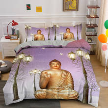 Sitting Buddha Bedding Set AU/US/UK/EU Size Bedclothes Quilt Comfort Covers Duvet Cover With Pillowcase 2/3Pcs Home Textile 2024 - buy cheap