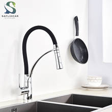Chrome Kitchen Faucet Pull Down Sprayer 360 Rotation Bathroom Kitchen Mixer Single Handle Brass Black Rubber Hot and Cold Taps 2024 - buy cheap