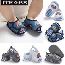 Newborn Baby Boy Girl Soft Sole Navy Crib Shoes Toddler Summer Cartoon Non-slip Shoes  Size 0-18M 2024 - buy cheap