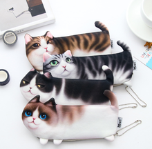 Creative Cute Cat Pencil Case Simulation Printed Cat Stationery Box To Receive Pen Bag Student Supplies 2024 - buy cheap
