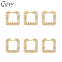 Cordial Design 50Pcs 22*22MM Earrings Accessories/DIY Charms/Square Shape/Imitation Pearl/Pendant/Jewelry Findings & Components 2024 - buy cheap