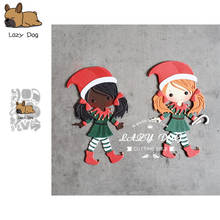 Christmas Elf Metal Cutting Dies Scrapbooking Stencil DIY Mold Knife Craft Embossing Die Cuts Card Making New Dies For 2020 2024 - buy cheap