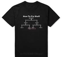 New Summer Style How To Fix Stuff T-shirt Funny gift for him present DIY engineer builder T Shirt  Sleeve Top Tees4XL5XL 2024 - buy cheap