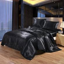 Jogo de cama de cetim de luxo, conjunto com 30 peças, edredon e lençol de cama com edredon e capa de edredom 2024 - compre barato