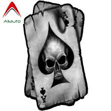 Aliauto Personality Car Stickers Spades A Skull Interesting Reflective Decals PVC for Motorcycle Honda Toyota Nissan,13cm*7cm 2024 - buy cheap