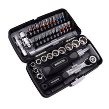 38 in 1 Hand Tools Set Box Mini Screwdriver Bit Car Repair Tool Professional Socket Wrench Ratchets Combo Kit Multitool for Auto 2024 - buy cheap