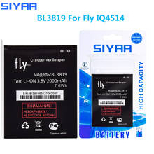 SIYAA Mobile Phone Battery BL3819 For Fly IQ4514 Quad IQ 4514 Lithium Polymer 3.8V 2000mAh Replacement Batteries Retail Package 2024 - buy cheap